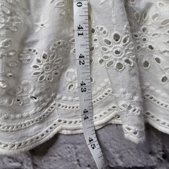 Justice 100% Cotton Eyelet Ruffle Accent Maxi Dress Size 14 - Picture 11 of 12